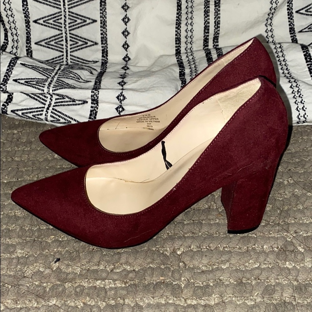 Burgundy Suede Heels